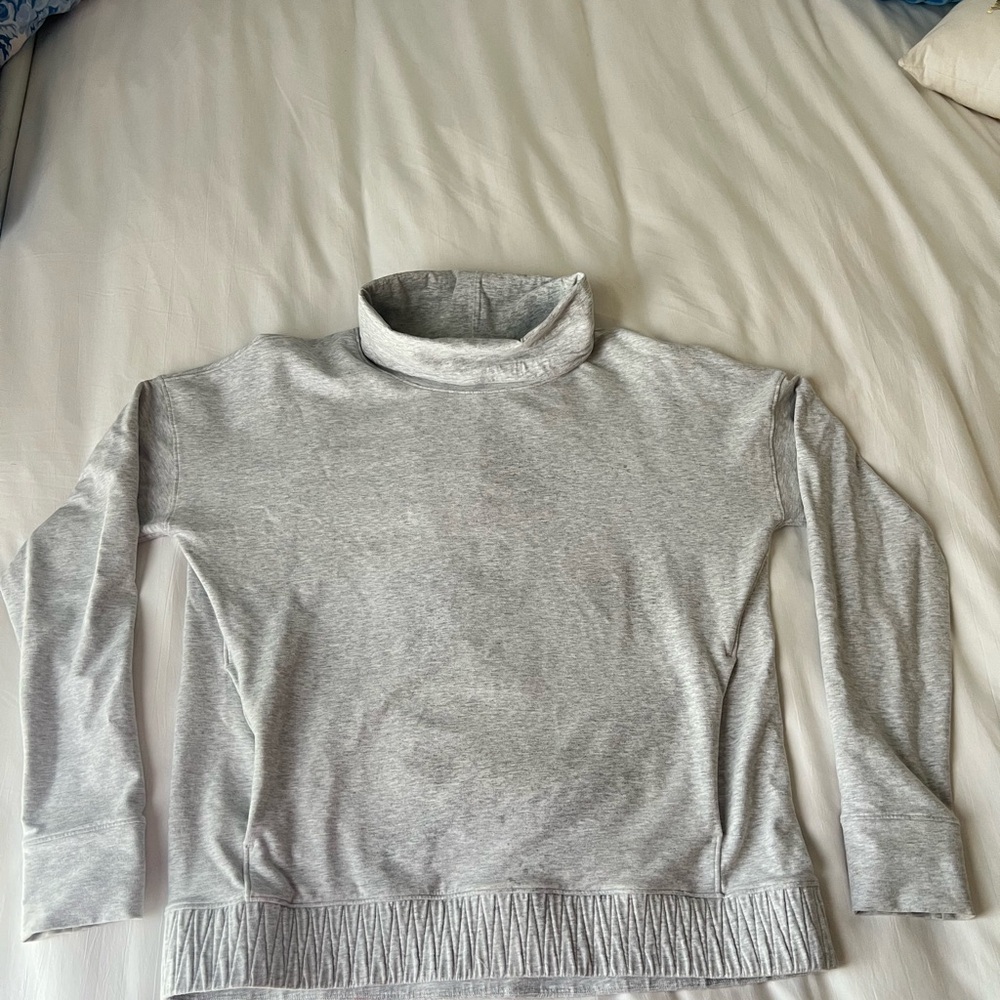 Lululemon Gray Mock Neck Sweatshirt - Picture 2 of 5